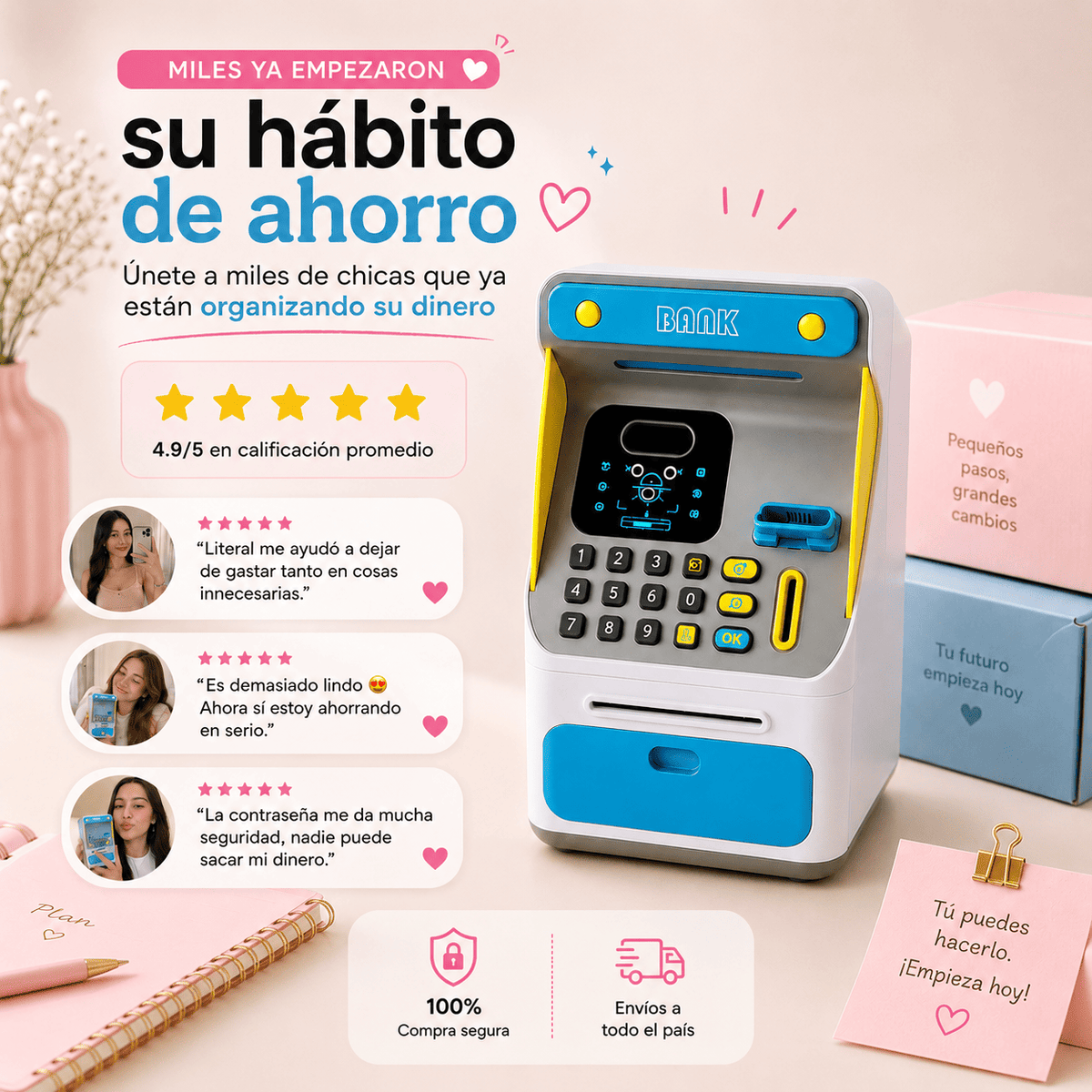 Cajero Alcancía + Tracker digital de ahorro