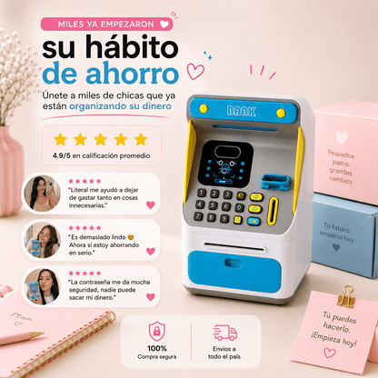 Cajero Alcancía + Tracker digital de ahorro