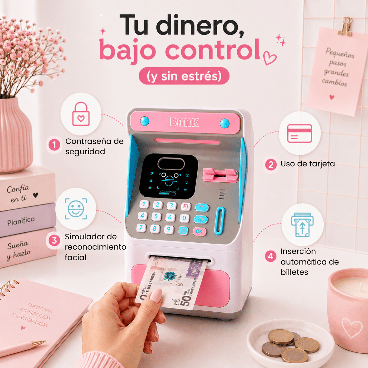 Cajero Alcancía + Tracker digital de ahorro